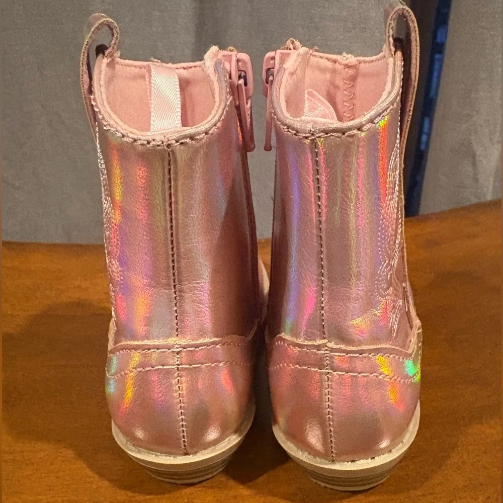 💕🤠Old Navy Pink Metallic Cowboy Boots🤠💕